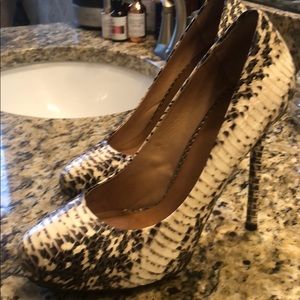 L.A.M.B. Pumps - size 7 1/2 Snake print